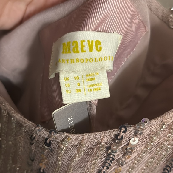 Anthropologie Metallic Fringe Mini Dress - Picture 5 of 8